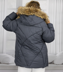 Warm winter jacket trapeze cut COCO