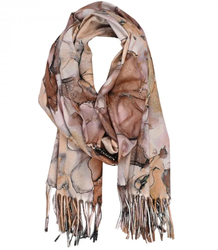 Shawl Scarf tassel warm floral soft smooth 180x70 cm