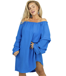 Spanish midi dress with buffet ruffles on sleeves BELLA