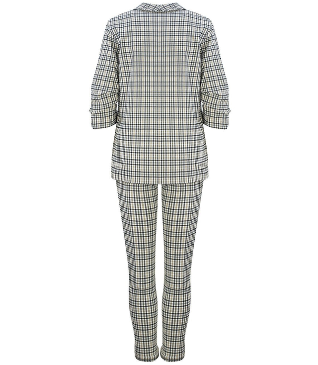 Zestaw Marynarka + Spodnie komplet Krata Elegancki