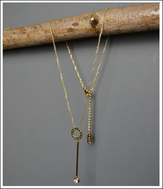 Beautiful chain necklace BOHO clock