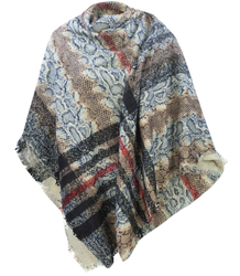 Warm shawl scarf plaid patterns of wild animals