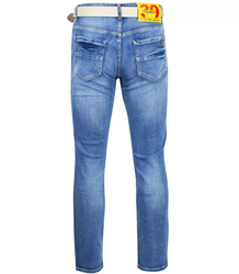 Classic men's jeans pants with belt