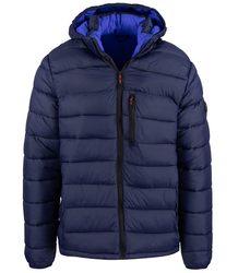 Men's winter quilted jacket with hood 