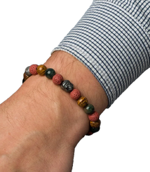 Men's bracelet with natural stones