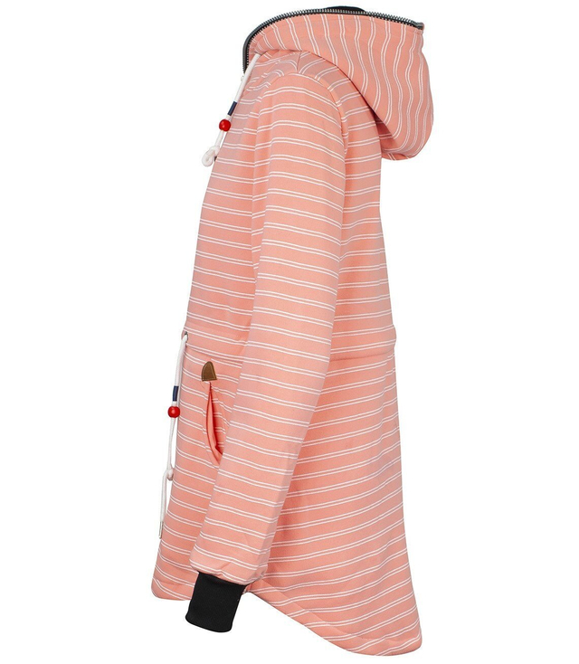 Designerska  długa bluza parka HIT w PASKI