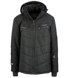Men's quilted jacket with hood winter two-tone jacket