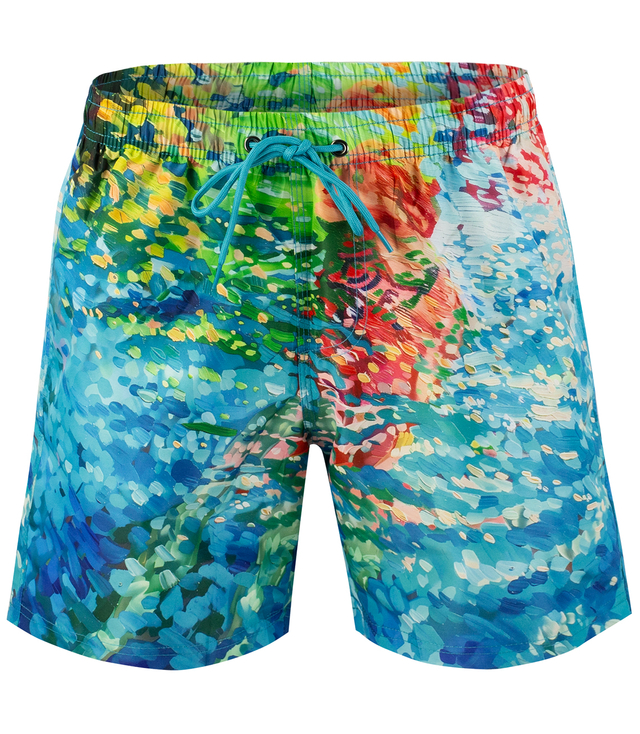 Swim shorts with artistic print