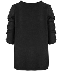 Women's sweater with bows and crystals MATYLDA