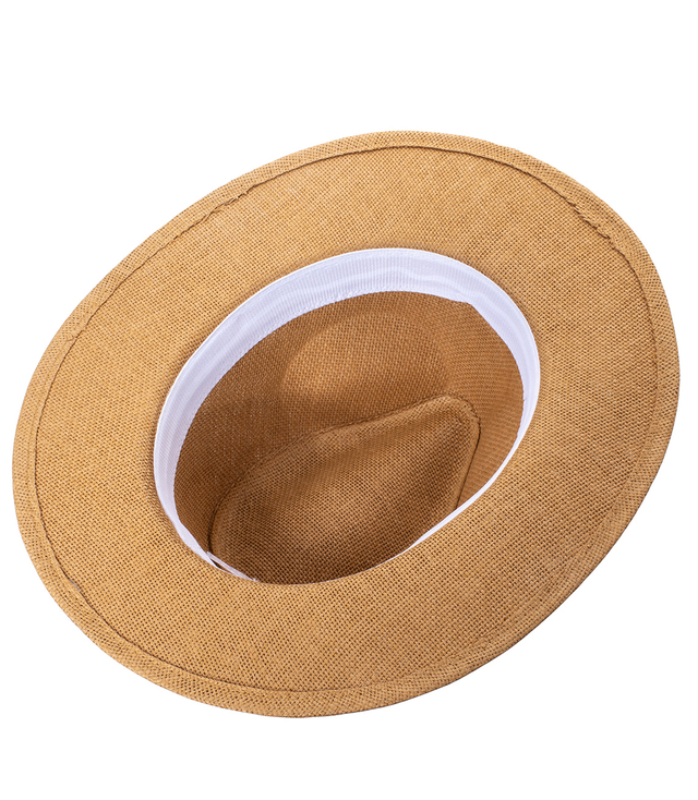 Men's Panama hat with black stripe