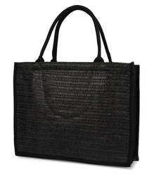 PARIS MILANO braided shopper bag for summer beach large eco bag