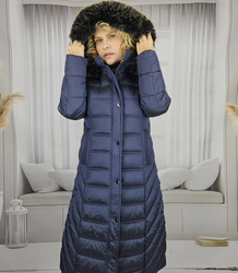 Long quilted winter warm coat with hood ARCTICA jacket