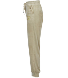 Velour sweatpants tied with decorative V WIKI