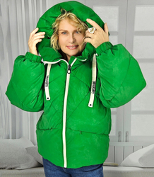 Women's quilted insulated winter jacket with hood MATILDA