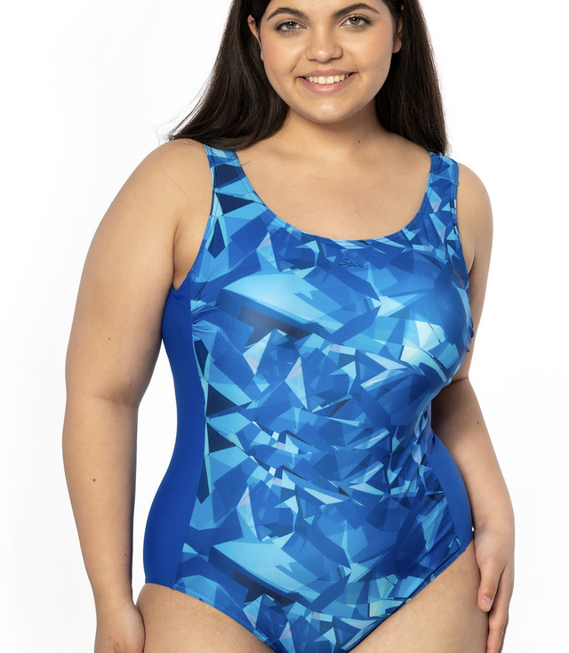 Classic one-piece swimsuit with patterns