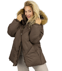 Warm winter jacket trapeze cut COCO