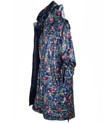 Light longer parka coat flowers meadow