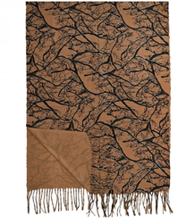 Warm stylish scarf plant pattern soft smooth 180x70 cm