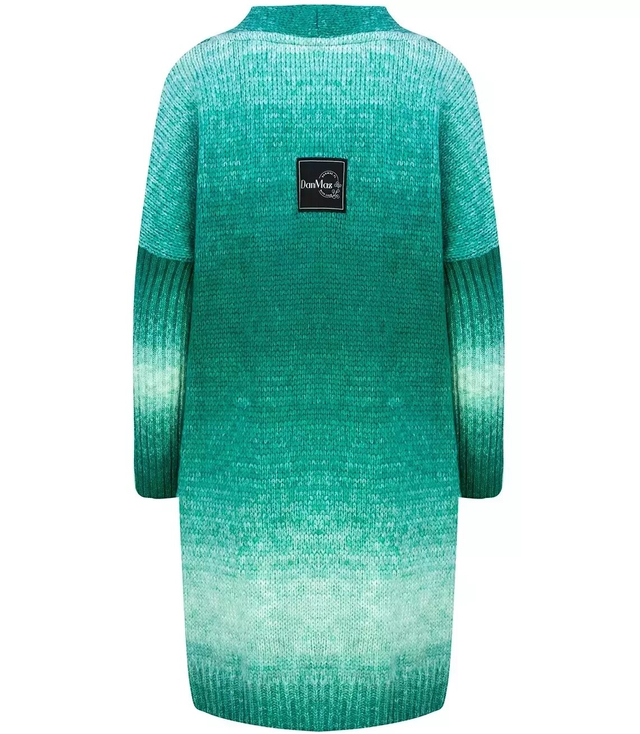 Long cardigan thick colorful ombre sweater