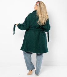 Women's TEDDY boucle fabric bear coat