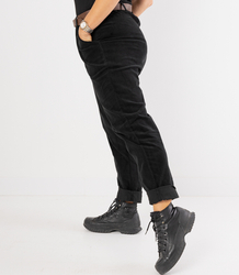 Corduroy chinos pants with belt CITY SOFT