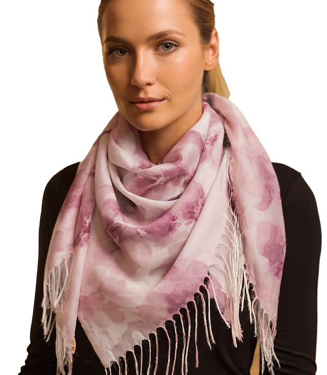 Women's floral pattern scarf 180x70