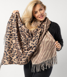 SAFARI panther and zebra scarf scarf