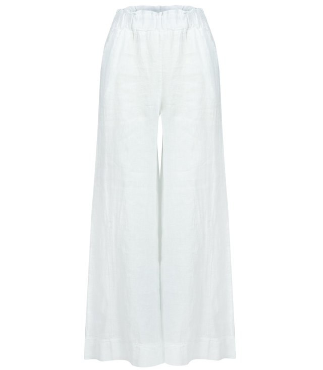 Wide leg linen culotte pants LAILA