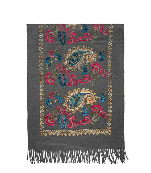 Women's scarf with floral ornament stylish