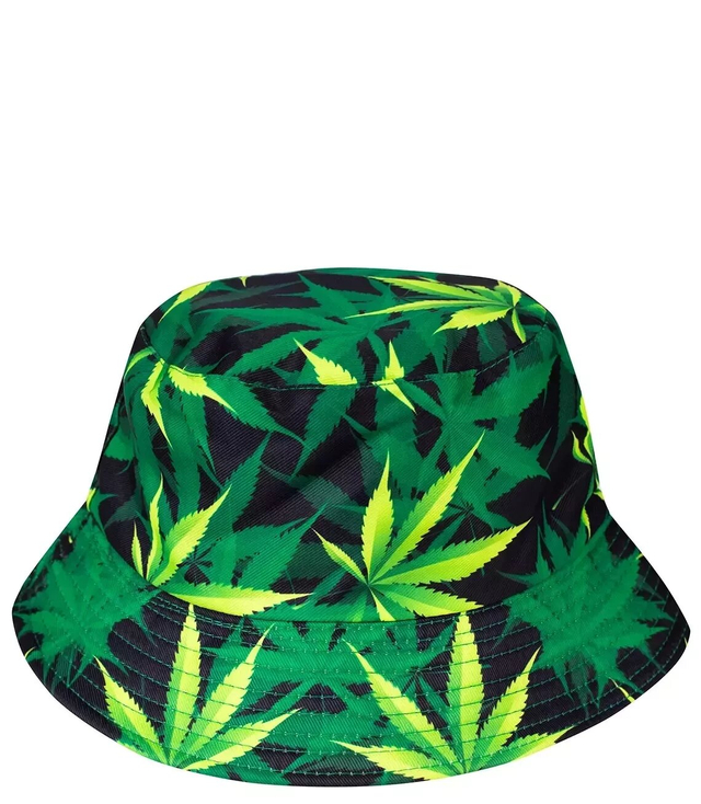 BUCKET HAT Fisherman's hat with leaves print