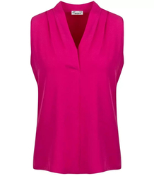 Elegant blouse with a ruffled V-neckline