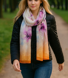 Women's patterned shawl 70x180