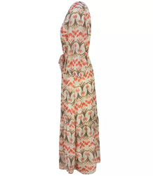 Zwiewna sukienka w print all over pasek