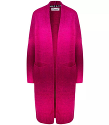 Long cardigan thick colorful ombre sweater