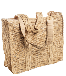 Large summer bag, rectangular, soft woven bag