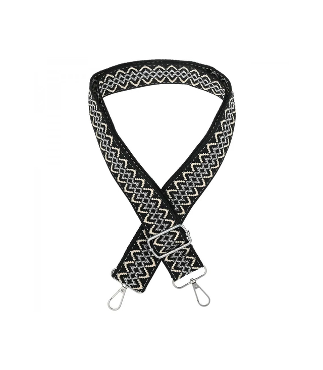 Fashionable braided wide purse strap adjustable