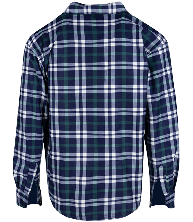 Warm men's checkered shirt with warming button-down classic