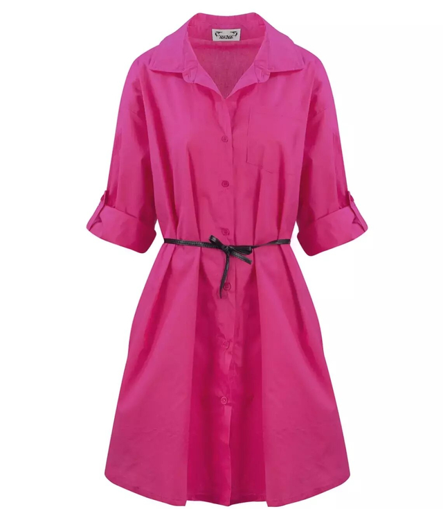 Long shirt Basic cotton shirt dress