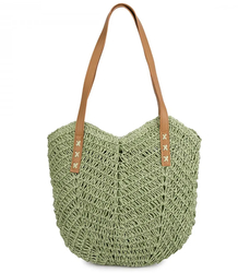 Women's beach bag boho openwork for summer basket shopper
