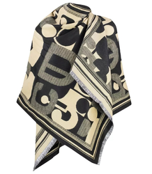 Warm scarf geometric pattern two-color scarf