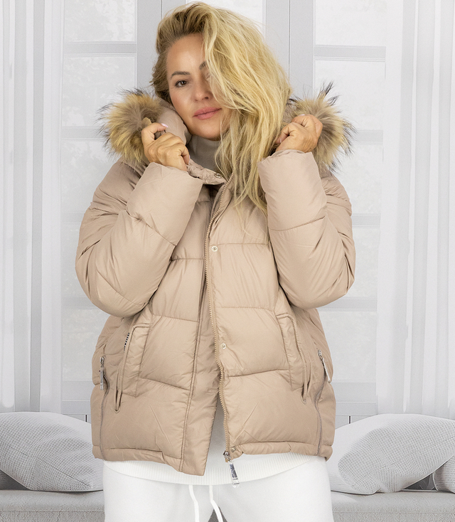 WINTER QUEEN warm winter jacket longer bomber jacket