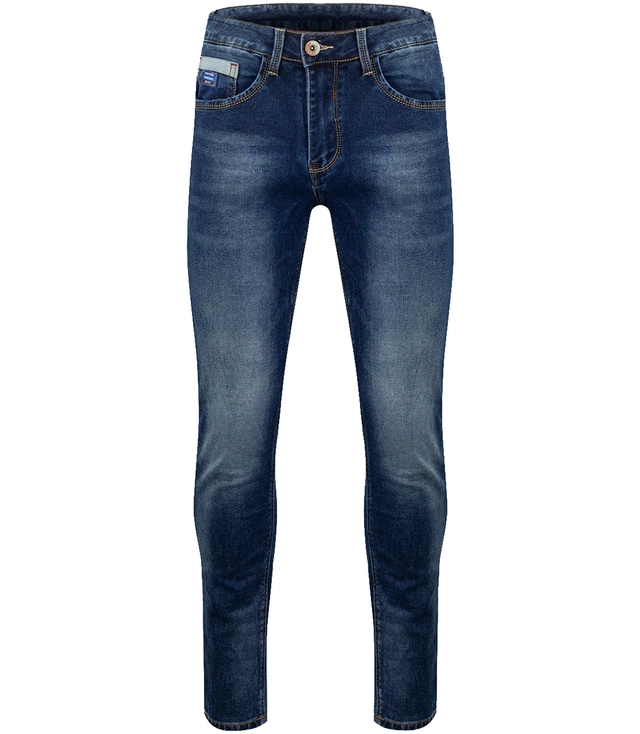 Klasyczne spodnie męskie jeansy przetarcia