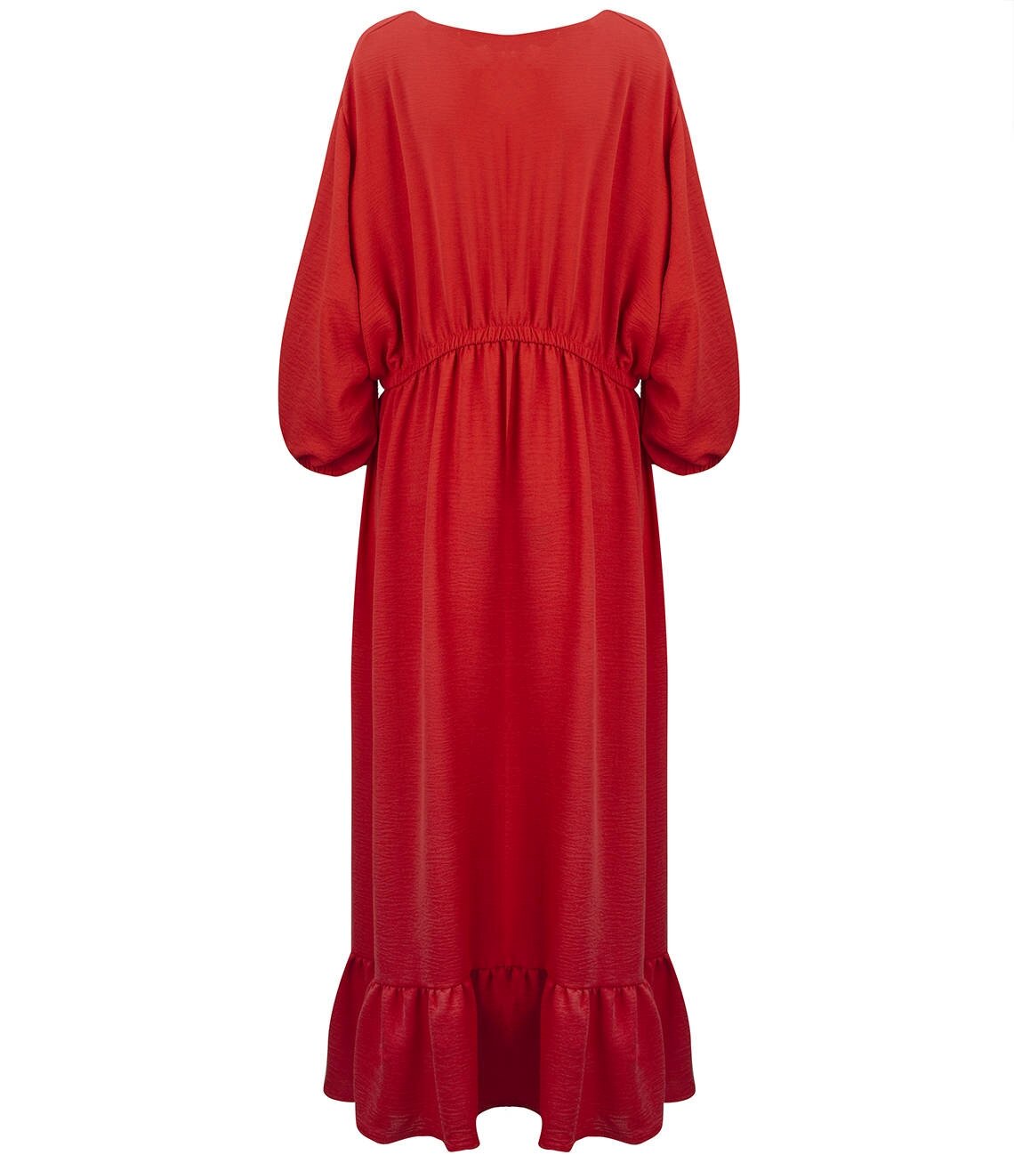 Asymetryczna Sukienka MAXI z gumką w Pasie (12049 / PAM1007) - Agrafka