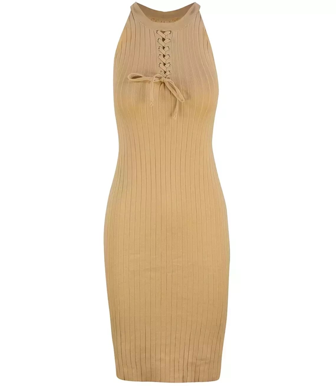 Dopasowana elastyczna sukienka midi modna (14893 / KAT1027) - Agrafka