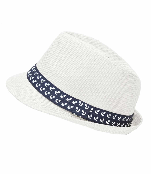 Chłopięcy kapelusz Panama kotwice