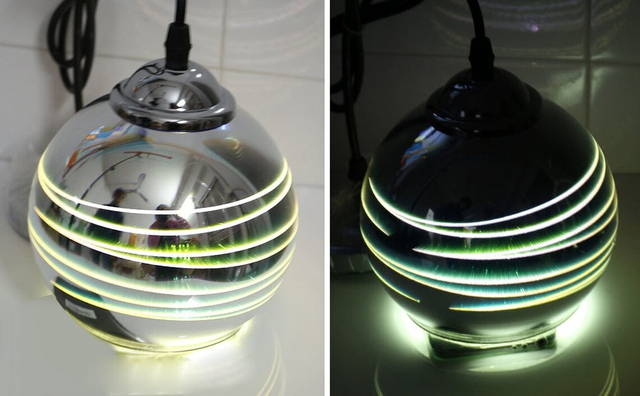 LAMPA SUFITOWA 3DPremium SREBRNA KULA 