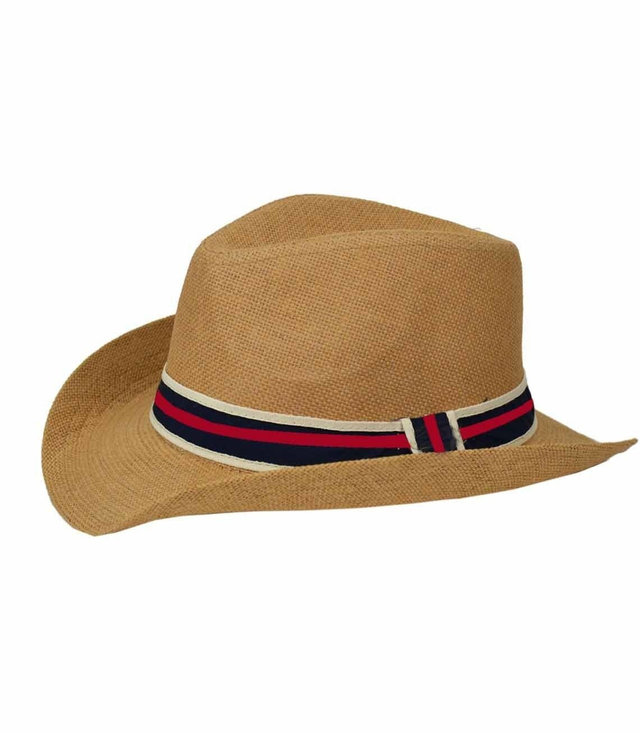 Stylowy męski kapelusz słomkowy country